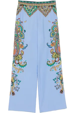 Etro Floral silk trousers