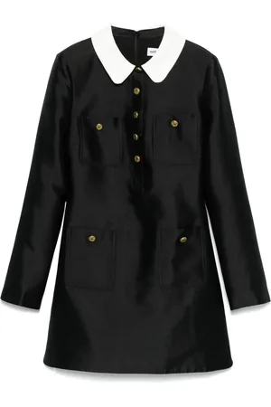 Self-Portrait Contrast-collar mini dress