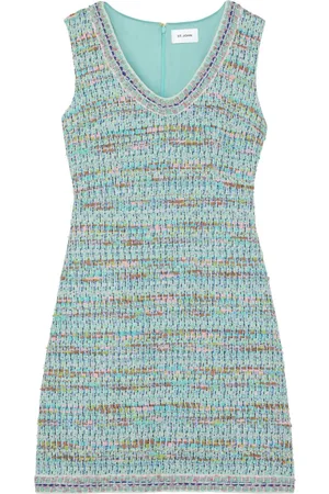 ST. JOHN V-nek tweed mini dress