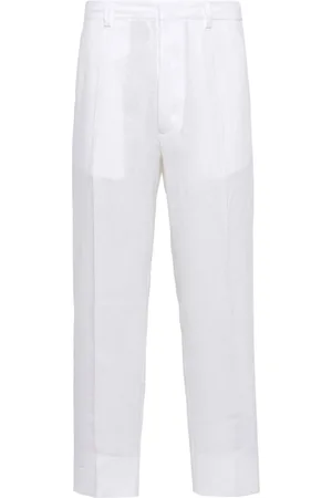 Prada Tapered linen trousers