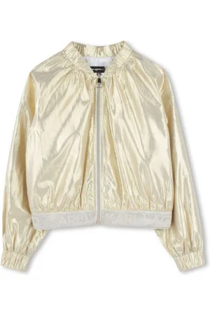 Karl Lagerfeld Metallic-finish bomber jacket