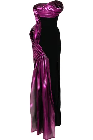 Gaby Charbachy Metallic-effect mermaid gown