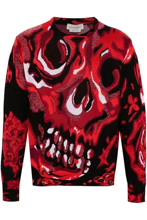 Alexander McQueen Wax Flower Skull sweater
