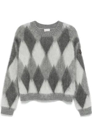 Moncler Argyle-check sweater