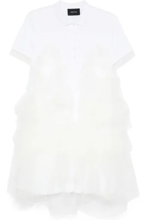 Simone Rocha Tulle-detail polo-shirt dress