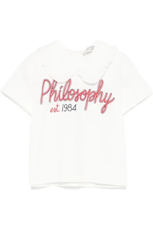 PHILOSOPHY DI LORENZO SERAFINI Logo-embroidered top