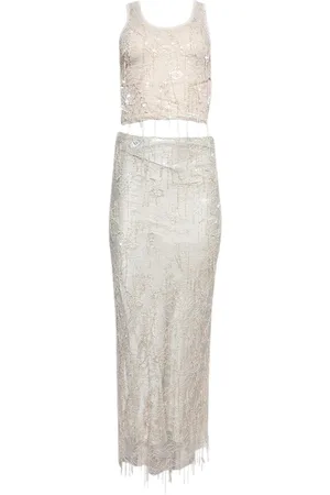 CHRISTOPHER ESBER Encased Beaded Ivy Disconnect dress