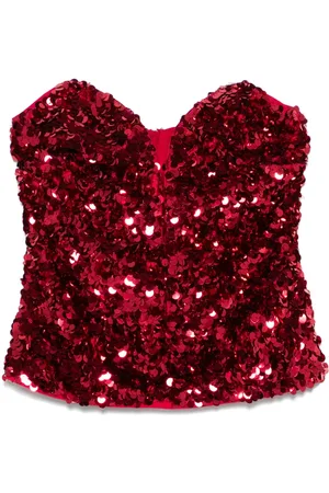 Self-Portrait 3D-sequin top