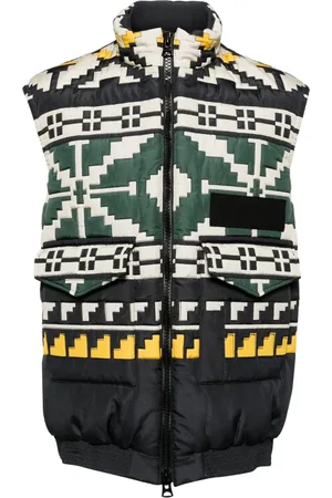 SACAI Knit-pattern quilted vest