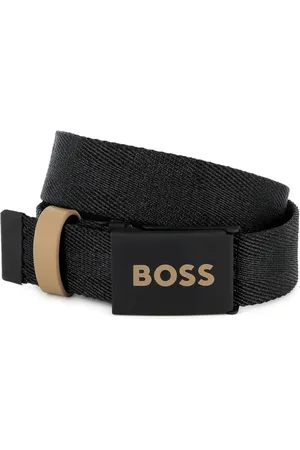 HUGO BOSS Logo-buckle leather belt
