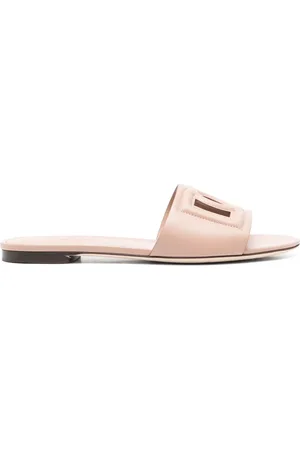 Dolce & Gabbana DG-logo leather slides