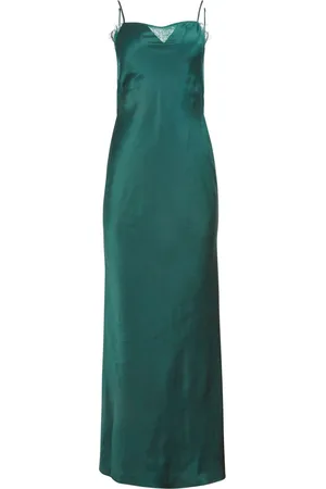 FLEUR DU MAL Long lace slip dress