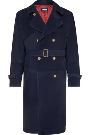 Brunello Cucinelli Suede trench coat