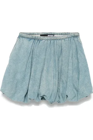 ROTATE Denim balloon mini skirt