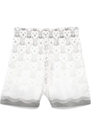 Casablanca Heart-monogram silk shorts