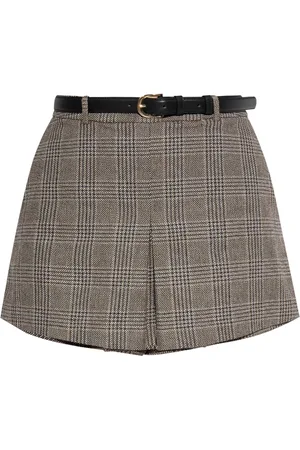 Self-Portrait Checkered pleated skort
