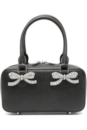 Self-Portrait Mini leather tote bag