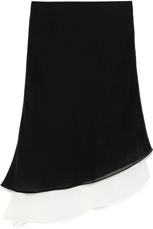 ROTATE Two-layer chiffon midi skirt