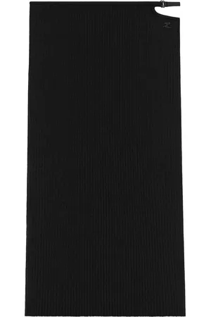 Courrèges Ribbed-knit midi skirt