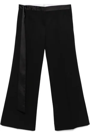 Victoria Beckham Satin-waistband tailored trousers