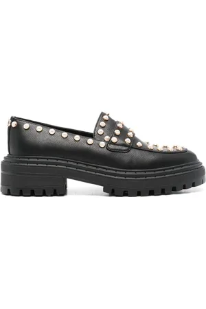 Twin-Set Embellished leather loafers