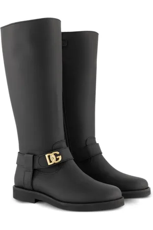 Dolce & Gabbana Logo-plaque leather boots