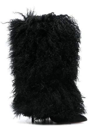 PARIS TEXAS 105mm Furry Stiletto boots