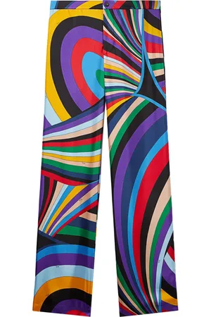 Puccini Iride-print silk trousers