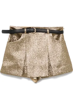 Self-Portrait Metallic jacquard skort