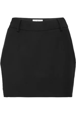 Philipp Plein Wool strass mini skirt