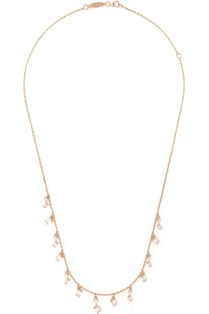 Suzanne Kalan 18kt rose gold Dangle diamond necklace