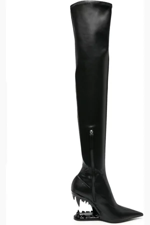 GCDS Morso 110mm leather knee-length boots