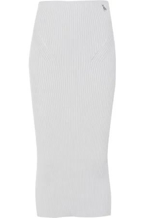 Patrizia Pepe Ribbed midi skirt