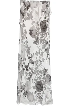 Patrizia Pepe Flower-print maxi skirt