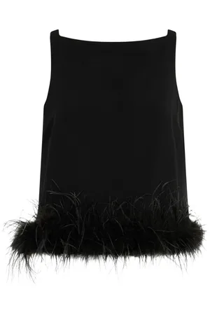 Liu Jo Feather-detailing top