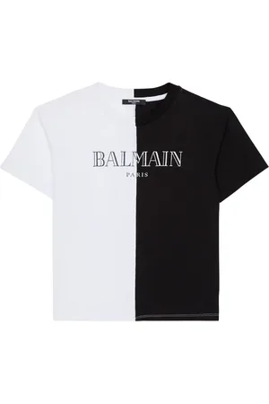 Balmain Two-tone cotton t-shirt