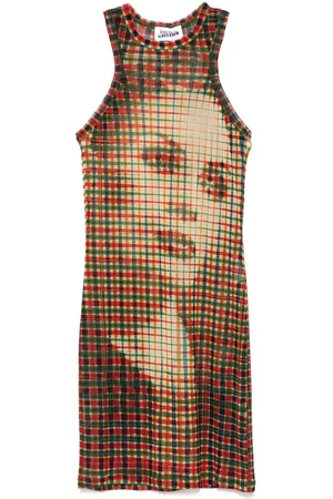 Jean Paul Gaultier Face-print mesh top