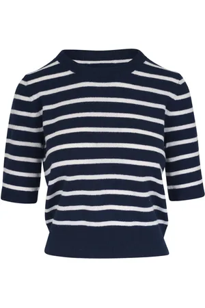 VERONICA BEARD Striped cashmere jumper