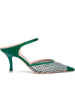 MALONE SOULIERS Vega 70mm crystal-embellished mules