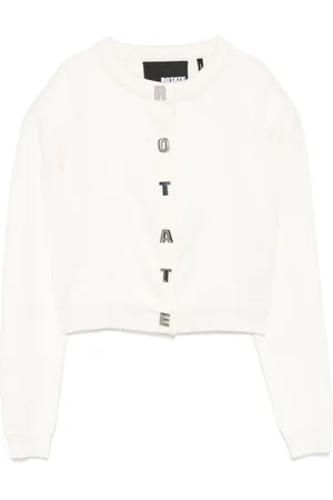 ROTATE Lettering-buttons cardigan