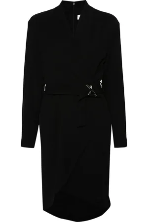 GENNY Logo-plaque midi dress