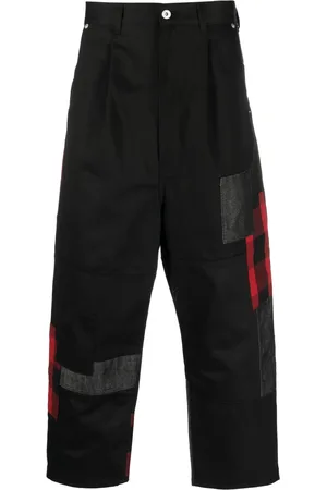 Comme des Garçons Patchwork high-rise cropped jeans