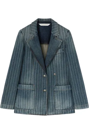 Palm Angels Pinstripe denim blazer