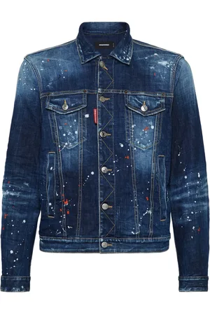 Dsquared2 Paint-splattered denim jacket