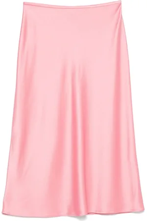 BLUMARINE Satin midi skirt