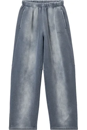 Alexander Wang Crystal-embellished track pants