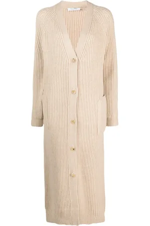 Max Mara Ribbed-knit wool-cashmere cardi-coat