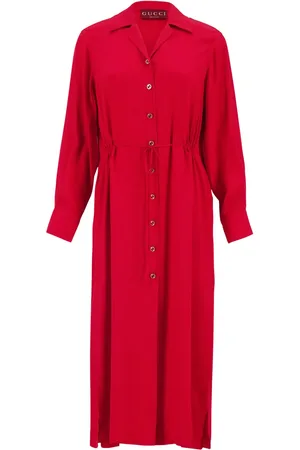 Gucci Logo-jacquard silk midi dress