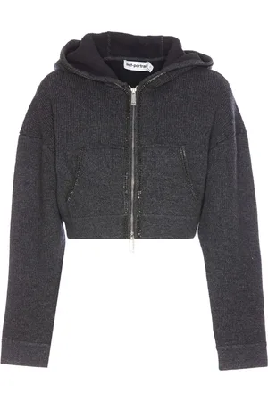 Self-Portrait Knitted cropped hoodie