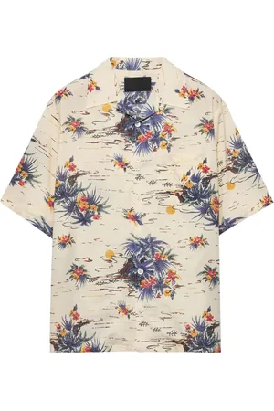 Prada Hawaii print bowling shirt